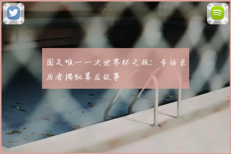 国足唯一一次世界杯之旅：专访亲历者揭秘幕后故事