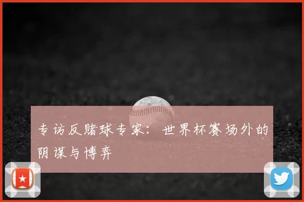 专访反赌球专家:世界杯赛场外的阴谋与博弈